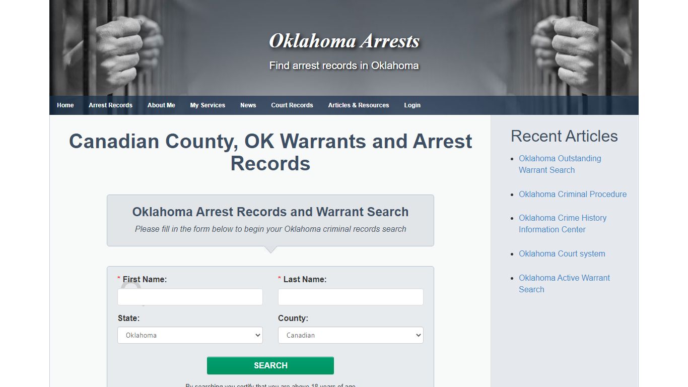 Canadian County, OK Warrants and Arrest Records