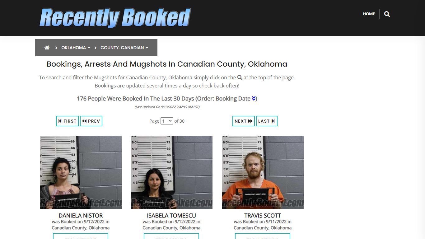 Bookings, Arrests and Mugshots in Canadian County, Oklahoma